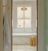 Organic Lime Washed Bathroom | Wall Treatments by Nicolette Atelier. Item in boho or japandi style