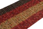 Antique Russian Verneh kilim in Red, Beige & Black Panels | Area Rug in Rugs by Rug and Kilim