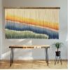 Abstract Art Large Canvas Wool Wall Art-ZORKE XII | Macrame Wall Hanging in Wall Hangings by Olivia Fiber Art