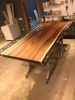 Custom Clear Epoxy Resin Dining Table - Resin River Table - | Tables by TigerWoodAtelier. Item composed of wood & metal compatible with minimalism and contemporary style