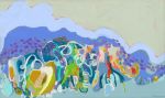 Walk a While | Oil And Acrylic Painting in Paintings by Claire Desjardins. Item made of canvas