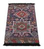 Rug & Kilim’s Tribal Rug in Blue and Red with Primitivist | Area Rug in Rugs by Rug and Kilim