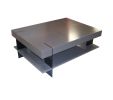 CT-21S Coffee Table with Shelf in Smoke Gray Oak and Graphit | Tables by Antoine Proulx Furniture, LLC | The Laureate in New York. Item made of oak wood