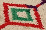 Vintage Moroccan Runner with Polychromatic Diamond Medallion | Area Rug in Rugs by Rug and Kilim