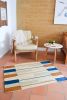 Candelaria Palm Fiber Rug in Caramel & Blue | Area Rug in Rugs by Zuahaza by Tatiana. Item composed of fiber