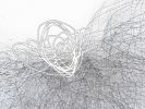 String Play 4312  --  delicate, dynamic art | Prints in Paintings by Petra Trimmel. Item made of canvas & metal