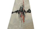 Rug & Kilim’s Abstract Runner Rug in White with Black | Area Rug in Rugs by Rug and Kilim