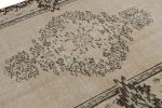 Vintage Zeki Müren Rug with Beige-Brown and Green Floral | Area Rug in Rugs by Rug and Kilim