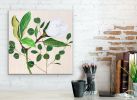Magnolia & Eucalyptus | Mixed Media by Brooke Rowlands. Item made of birch wood