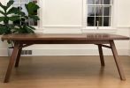 Compound Splayed Leg Dining Table in Quartersawn Walnut | Tables by Brian Holcombe Woodworker. Item composed of wood