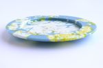 Flower Petals in a Blue Pond | Plate in Dinnerware by Camp Copeland Studio. Item composed of glass