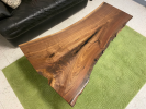 Live Edge, Highly Figured Black Walnut Wood Coffee Table | Tables by Carlberg Design. Item made of walnut with steel works with rustic style