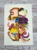 Mix media abstract, textured art, vibrant colours | Mixed Media by Glimpsecraft. Item composed of paper compatible with art deco and modern style