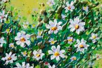 Happy Daisy Heart | Mixed Media by DaggArt. Item made of canvas & synthetic