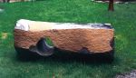Bellevue Basalt Bench | Benches & Ottomans by Barry Namm Art | Bellevue Botanical Garden in Bellevue. Item composed of stone