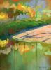 Sun Bank With Azaleas | Oil And Acrylic Painting in Paintings by Catherine Twomey. Item made of canvas compatible with contemporary and modern style