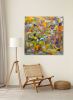 Alegría acrylic abstract interior painting | Oil And Acrylic Painting in Paintings by Anastasiia Krykun. Item composed of wood & canvas compatible with minimalism and contemporary style