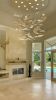 Murano Maple Leaves Chandelier in Cognac Glass Color | Pendants by Galilee Lighting. Item composed of metal and glass in modern style
