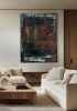 "uncharted territory" (sold) | Mixed Media by VISCERAL HOME STUDIO. Item composed of canvas compatible with boho and minimalism style