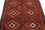 Hand-Knotted Antique Rug Red Moroccan Runner - High Pile | Area Rug in Rugs by Rug and Kilim