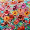 Bursting flowers | Oil And Acrylic Painting in Paintings by DaggArt. Item made of canvas with synthetic