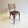 Lagos Bentwood Chair with Woven Cane Back | Dining Chair in Chairs by Kleinhaus Furniture. Item composed of wood & fabric compatible with mid century modern and contemporary style