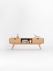 Media console, TV stand record player made of solid oak wood | Storage by Mo Woodwork | Stalowa Wola in Stalowa Wola