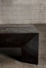 Brutal Black Oak Rectangular Coffee Table | Tables by Aeterna Furniture