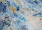 Abstract #160 | Oil And Acrylic Painting in Paintings by Jennifer Hayes | Four Seasons Hotel St. Louis in St. Louis. Item made of canvas with synthetic