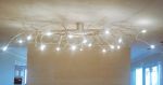 Custom newGROWTH chandelier with crystals | Chandeliers by CP Lighting. Item composed of aluminum and glass in contemporary or country & farmhouse style