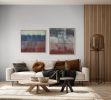 Blue Horizon | Tapestry in Wall Hangings by Jessie Bloom Studio. Item made of cotton works with mid century modern & contemporary style