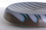 Long Shadow Series #14 (cherry dyed grey w/ blue, lavender) | Decorative Bowl in Decorative Objects by Long Grain Furniture. Item made of wood works with contemporary & modern style