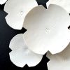 Original Ceramic 3D wall art set of 12 porcelain flowers | Wall Sculpture in Wall Hangings by Elizabeth Prince Ceramics. Item composed of ceramic in minimalism or mid century modern style