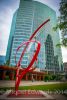 Ascent sculpture | Public Sculptures by Miguel Edwards | Bellevue City Hall in Bellevue. Item composed of steel & glass