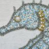 Coral & Sea Horse Handmade Luxury Embroider Wall Art | Embroidery in Wall Hangings by MagicSimSim. Item in art deco style