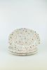 White oval plate in confetti | Ceramic Plates by Brian R Jones Studio, LLC. Item made of ceramic compatible with contemporary and country & farmhouse style