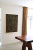 Olive Brown Brutalist Wall Sculpture | Wall Hangings by Blank Space Studios. Item made of oak wood with stone works with boho & eclectic & maximalism style