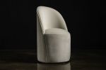 Elisabetta Modern Swivel Dressing Chair in Fabric or Leather | Accent Chair in Chairs by Costantini Design. Item composed of fabric and bronze in contemporary style