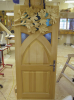 Carved Front Door/entrance | Furniture by Shane Durnford Studios. Item composed of wood