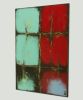 RED over Turquoise | Oil And Acrylic Painting in Paintings by Ronald Hunter. Item composed of canvas