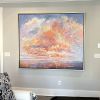 Beautiful Sunset Ocean Cloudscape Painting | Oil And Acrylic Painting in Paintings by Dorothy Fagan Art: Original Art + Fine Art to Flourish Your World. Item composed of canvas compatible with contemporary and coastal style