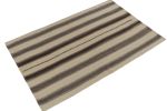 Vintage Kilim rug in Beige, Brown Striations by Rug & Kilim | Area Rug in Rugs by Rug and Kilim