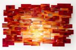 "Sunset" Glass and Metal Wall Art Sculpture | Wall Sculpture in Wall Hangings by Karo Studios. Item composed of metal & glass