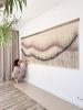 Oversized Wool Wall Hanging – ZORKE 46 | Tapestry in Wall Hangings by Olivia Fiber Art. Item composed of wood and wool in boho or minimalism style