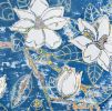 Midnight Magnolia- sold | Oil And Acrylic Painting in Paintings by L Rowland Contemporary Art. Item composed of wood & synthetic
