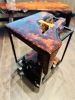 Sculptural Redwood Burl Side Table with Acrylic Feet | Tables by DapperwoodSF. Item made of wood works with mid century modern & contemporary style