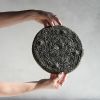 Large Round Tray in Earth Brown Concrete | Decorative Tray in Decorative Objects by Carolyn Powers Designs. Item composed of concrete in minimalism or contemporary style