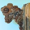 c.1920 Chinese Carved Architectural Panel — Floral Polychrom | Wall Sculpture in Wall Hangings by Loom&Drift. Item composed of wood compatible with mid century modern and country & farmhouse style