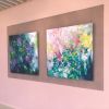 Flowers enjoying the sun | Oil And Acrylic Painting in Paintings by Art by Geesien Postema | Martini Hospital in Groningen. Item made of canvas with synthetic works with boho & contemporary style