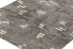 Rug & Kilim’s Modern Rug in Charcoal Gray with White | Area Rug in Rugs by Rug and Kilim. Item composed of wool